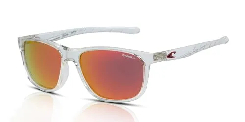 O'Neill ONS-9025 2.0 Herren Sonnenbrille 113P Gloss Crystal/Red/Red Mirror, Rot/Rot verspiegelt