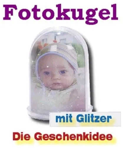 FOTOKUGEL mit Glitzer  +++ Super Geschenkidee +++