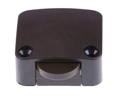 Einbau Barschalter Braun, Schnappschalter, LED (Niedervolt), 230V (Hochvolt) Ein/Aus, Truhenschalter, Türschalter, Schrankschalter (Braun)