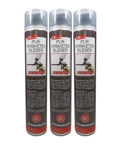 SDV Chemie PUR Perimeterkleber B2 3x 750ml Pistolenschaum Dämmstoffkleber Klebeschaum EPS XPS