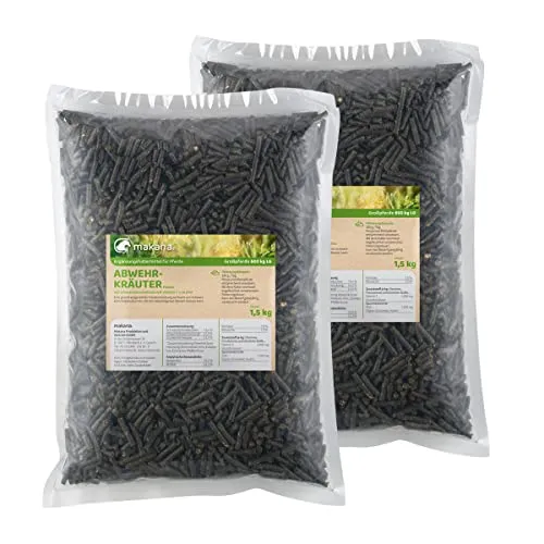 Makana Abwehrkräuter Pellets für Tiere (2 x 1,5 kg)