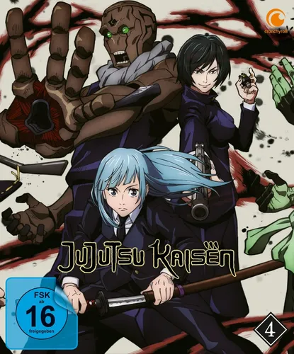 Jujutsu Kaisen - Staffel 1 - Vol.4 - [DVD] - Anime-Serie mit packender Handlung und beeindruckender Animation, ideal für Fans von Action und Übernatürlichem. Freigegeben ab 16 Jahren.
