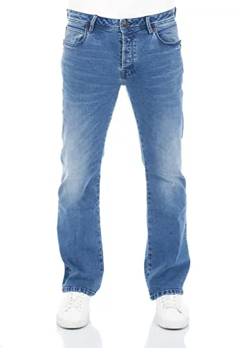 LTB Jeans Herren Stretch Roden Bootcut Jeanshose Hose Denim, Farbvariante:Cletus Wash (52270), Größe:34W / 36L