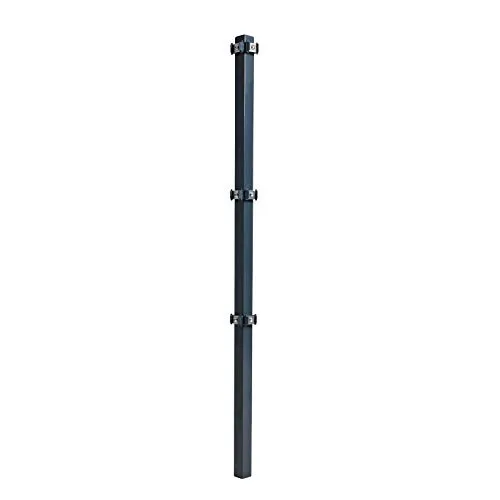 ESTEXO Zaunpfosten Eckpfosten für Doppelstabmattenzaun 130 cm RAL 7016 - Hochwertiger Eckpfosten für Doppelstabmattenzaun, ideal für individuelle Gartenlösungen. Robuste und wetterbeständige Bauweise für langanhaltende Stabilität und Sicherheit.