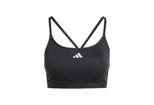 adidas Damen AeroReact Training 3Stripes Bra, Black, XL - Funktionsunterwäsche für Damen, bietet ein weiches, kühles Tragegefühl und optimale Belüftung durch Mesh-Einsätze. Ideal für intensives Training mit herausnehmbaren Polstern.