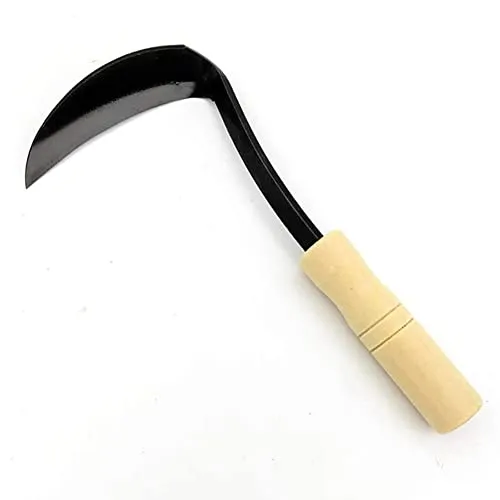 AFuex Gartenwerkzeug Handhacke-Sichel - Kleine Schlangenhals-Sichel Perfekt zum Jäten und Kultivieren,A