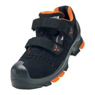 Uvex 2 Sicherheitssandalen S1 P SRC ESD - Orange-Schwarz, Größe 43 - Herren Industrie & Handwerk Schuhe, atmungsaktive Sicherheitssandalen mit rutschfester Sohle und ergonomischem Design für höchsten Tragekomfort.