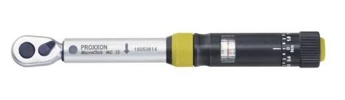 Proxxon 23345 MicroClick-Drehmomentschlüssel MC 15 - Präzise von 3 - 15 Nm - Handwerkzeug: Hochpräziser Drehmomentschlüssel für exakte Anwendungen im Handwerk und Modellbau.