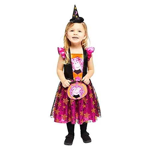  PKT) (9907553) Peppa Witch Dress Black & Orange (2-3 yrs