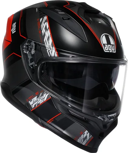 AGV K7 Kyber Helm schwarz/rot, L (59/60) – Kompakt und sicher - Der AGV K7 Kyber Helm in Schwarz/Rot bietet extremen Schutz und Komfort für jeden Fahrstil. Mit nur 1.450 g und innovativer Belüftungstechnik ist er ideal für sportliche und Tourenfahrten.