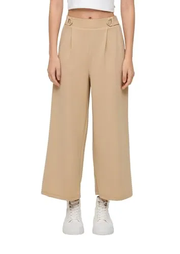 QS Culotte aus Interlockjersey beige 32 - Damen-Hosen mit fließender Qualität und elastischem Gummizug, ideal für einen bequemen und stilvollen Look.