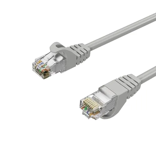 Netzwerkkabel RJ45 LAN Kabel, Ethernet Kabel, S/FTP, PIMF, Rohkabel Cat 7 Halogenfrei Grau 15,00m