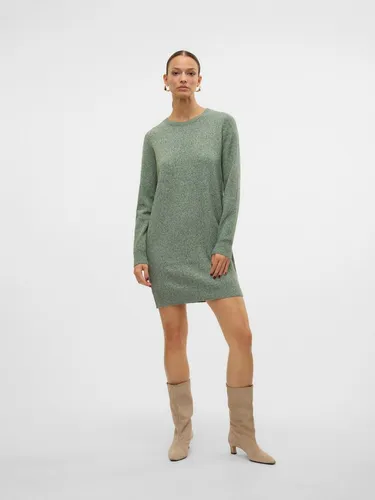 Vero Moda Minikleid VMDoffy - Grünes Kurzkleid - Kleider aus 94% recyceltem Polyester, mit langem Arm und normaler Passform, ideal für umweltbewusste Fashionistas.