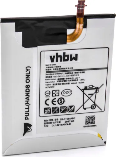 vhbw Akku kompatibel mit Samsung Galaxy Tab A 7.0, SM-T280 Tablet Pad (4000 mAh, 3,8 V, Li-Polymer)