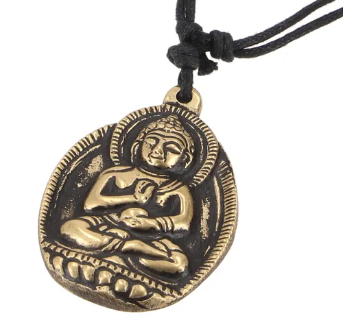Handgefertigte Buddha Amulett, Kette, Kettenanhänger - Buddha - 5,5*3,5*0,2 cm
