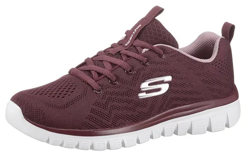 Skechers Graceful - Get Connected Sneaker für Maschinenwäsche, rot, Größe 35 EU - Sportlicher Halbschuh mit gepolsterter Innensohle aus Skechers Memory Foam. Ideal für Freizeitaktivitäten, pflegeleicht und bequem für jeden Tag.