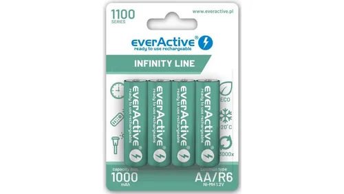 Akumulator NiMH R6 / AA 1100mAh 1,2V R2U (4 szt.) everActive 5903205773678