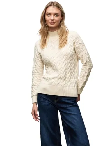STREET ONE Rollkragenpullover mit Zopfmuster - Strickpullover für vielseitige Styles, kuschelig und wärmend mit schickem Zopfmuster – perfekt für kalte Tage!