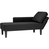 vidaXL Chaiselongue Schwarz Samt mit Kissen - Gartenmöbel: Elegante Chaiselongue aus weichem Samt für optimalen Sitzkomfort, inklusive Lendenkissen für zusätzliche Entspannung.