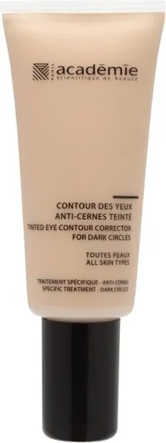 Academie Contour Des Yeux Anti-Cernes Teintee - Augencreme mit 20 ml, reduziert Augenschatten und verbessert die Mikrozirkulation der Haut für einen strahlenden Blick. Ideal für alle Hauttypen mit 10,5% aktiven Wirkstoffen.
