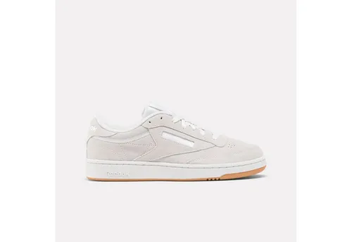 Reebok Unisex Club C 85 Sneaker - Pugry2 Ftwwht Rbkle3, 41 EU - Herren-Sneaker mit strapazierfähigem Glattleder-Obermaterial, dämpfender Schaumstoff-Zwischensohle und robuster Gummi-Außensohle für optimale Traktion.