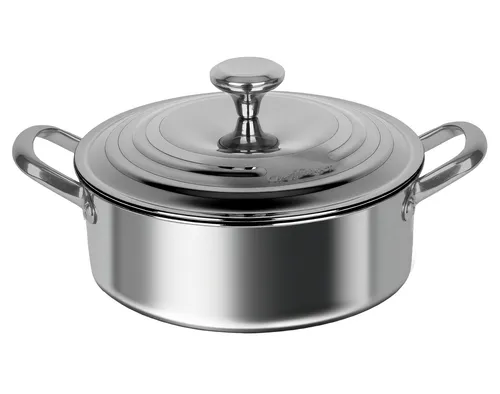 Cheffinger Edelstahl Kochtopf Ø24cm mit Deckel – Induktionsgeeignet