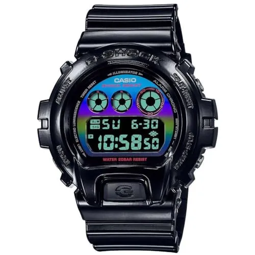 Casio G-shock DW-6900RGB-1ER - Robuste Herren Armbanduhr - Armbanduhr für Herren, wasserdicht bis 20 bar, mit Stoppuhr, Countdown und Alarmfunktion. Ideal für Sport und Outdoor-Aktivitäten.