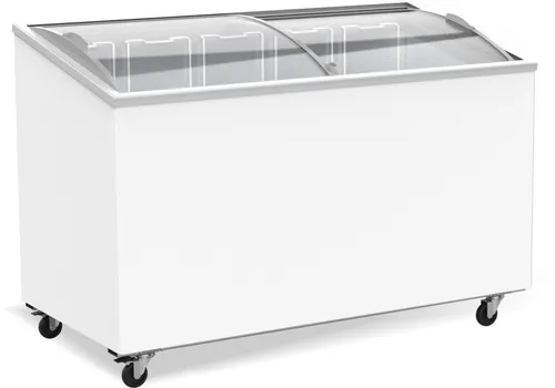 Gastro Tiefkühltruhe Kühltruhe Tiefkühlung 397 L -18/-24°C ISO 60mm Glasdeckel