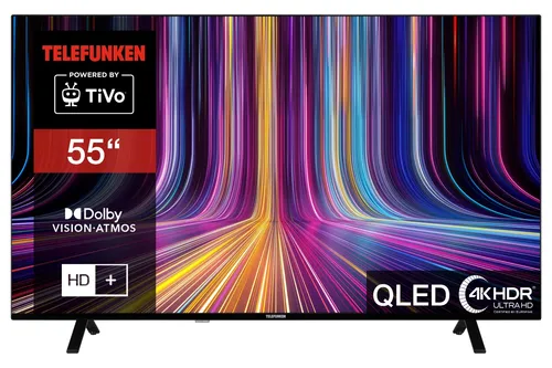 Produktbild Telefunken QLED 55 Zoll Smart TV – 4K UHD mit Dolby Vision und Dolby Atmos