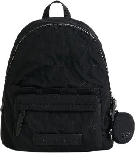 DESIGUAL Damen Rucksack GR65695 - Schwarz, Einheitsgröße - Stylischer Rucksack aus hochwertigem Polyester, ideal für den Sommer und perfekt für jeden Anlass. Praktischer Reißverschluss für sicheren Zugriff.