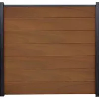 GartenLand Zaun Ameland WPC 180x180 cm - Sichtschutz aus co-extrudiertem WPC in Mahagoni, langlebig und witterungsbeständig. Ideal für stilvollen Gartenzaun, Pfosten separat bestellen.