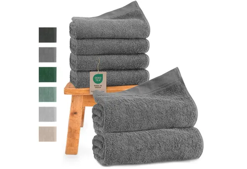 Hausfelder Handtücher Handtuch Set: 2 Badetücher + 4 Handtücher, (2-St)