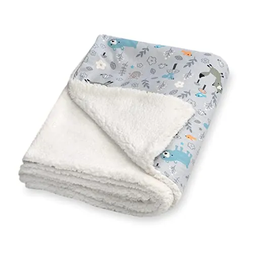 Julius Zöllner Winterdecke aus Baumwoll-Jersey | Kuscheliger Teddy-Stoff 70x100 cm - Babydecken aus 100% Baumwoll-Jersey, schadstoffgeprüft nach Oeko-Tex Standard 100. Weich und atmungsaktiv für ein gesundes Schlafklima – ideal für Zuhause oder unterwegs.