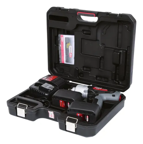 KS Tools 515.3526 Akku-Schlag-Schrauber - Akkuschrauber mit Drehmomentvorwahl, 1.800 U/min, inklusive 2 Akkus und Ladegerät – ideal für kraftvolle Anwendungen im Heimwerkerbereich.