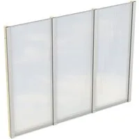 Skan Holz Seitenwand mit Polycarbonatplatten 255 x 200 cm - Zubehör für Terrassenüberdachungen, mit 10 mm starken Polycarbonatplatten für optimalen Witterungsschutz und individuelle Gestaltung Ihrer Terrasse.