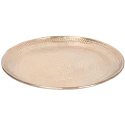 Vintage Tablett Serviertablett Deko Imera Gold 30cm in gold von Marrakesch Orient & Mediterran Interior