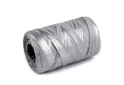 maDDma Geschenkband Raffia Papierschnur mit metallischen Effekt 80m Geschenkband, silber