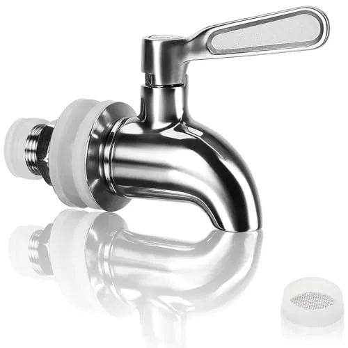 Wilhelm Sell® Zapfhahn aus Edelstahl 304 (16 mm Gewinde) mit Zubehörset