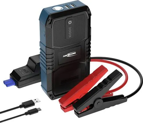 ANSMANN Jump Starter 10.0 - Powerbank & Starthilfe - Rund um die Batterie, leistungsstarker Jump Starter mit 1500 A für schnelles Starten von Fahrzeugen und als praktische Powerbank für unterwegs.