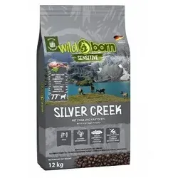 Wildborn Silver Creek 12kg - Premium Hundefutter - Alleinfuttermittel für ausgewachsene Hunde mit 77% Frischfleisch aus Ziegenfleisch. Getreidefrei, hypoallergen und reich an Nährstoffen für einen gesunden Lebensstil.