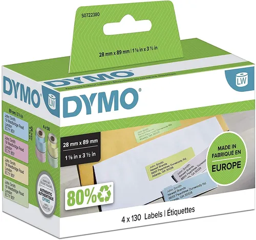 DYMO Etikettenrollen S0722380 farbig sortiert von DYMO