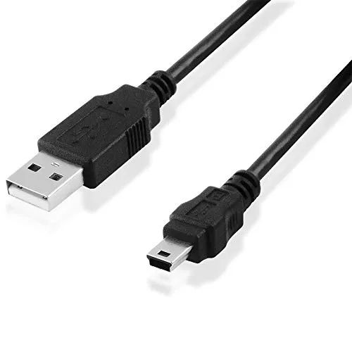 BestPlug 1 Meter 2.0 USB Kabel, USB A-Stecker auf Mini USB B-Stecker, High Speed, Schwarz