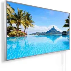KÖNIGHAUS Panorama Infrarotheizung 1200W - Bora Bora Insel mit Smart-Thermostat und App