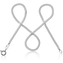 modabilé Silberkette Panzerkette SINCERE, Damen Halskette 2,1mm, 40cm Kette Sterling Silber 925, Made in Germany silberfarben 40cm