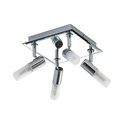 Produktbild Lindby Deckenlampe Zela – Spritzwassergeschützte 4-flammige Badleuchte in Chrom