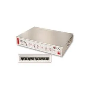 Lindy Gigabit Desktop Switch - 8-Port Netzwerk-Switch für hohe Geschwindigkeiten - Netzwerk-Switch mit 8 x 10/100/1000-Ports, ideal für schnelles und zuverlässiges Netzwerk-Setup im Büro oder Home Office.