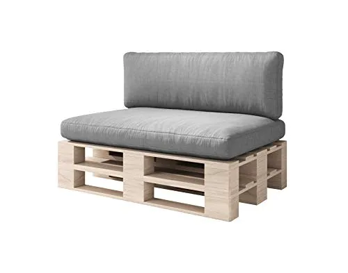 sunnypillow Palettenkissen 2er Set - UV-beständig und pflegeleicht für Outdoor/Indoor - Polster für Stühle & Sessel - Bequeme Palettenauflagen mit wasserabweisendem Bezug, ideal für gemütliche Sitz- und Liegeflächen, UV-beständig und pflegeleicht für den täglichen Gebrauch.
