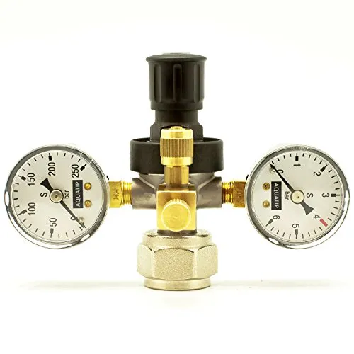 OCOPRO CO2 Druckminderer für Aquarien. Für Mehrwegflaschen (z.B. 500g, 2kg, 3kg usw.)