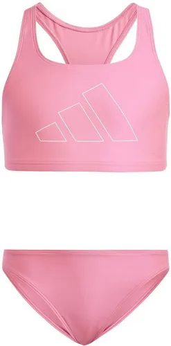 ADIDAS Kinder Bikini Logo Kids -Set - Bikinis für Kinder, stylisher Zweiteiler mit 3-Streifen Logo und elastischem Unterbrustband für optimalen Halt, aus 70% recycelten Materialien für umweltbewusste Schwimmer.