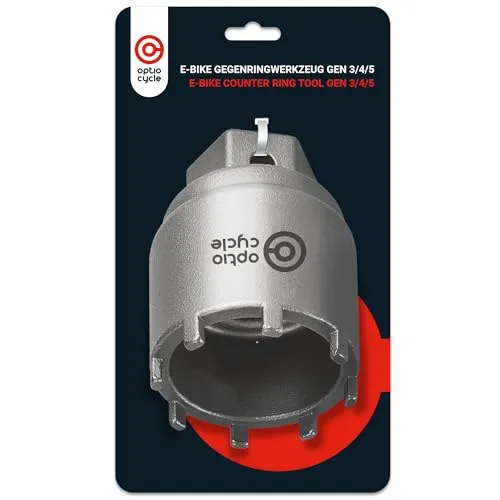 Optio Cycle Tretlager Werkzeug für Bosch Lockring Gen 3/4/5 - Fahrradwerkzeuge für präzise Montage und Demontage von E-Bike Tretlagern, hergestellt aus hochwertigem Stahl für höchste Haltbarkeit und einfache Wartung.